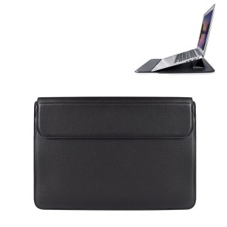 Devia etui pokrowiec torba do laptopa / MacBooka Ultra-Thin z funkcją podstawki 13,3'' wodoodporna sztuczna skóra czarny
