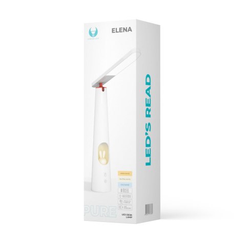 Lampa biurkowa LED 7,5W ze świecącym króliczkiem PURE FLB-150 ELENA biała Forever Light