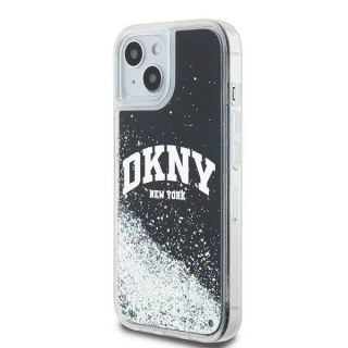 DKNY nakładka do iPhone 15 6,1" DKHCP15SLBNAEK czarna HC liquid glitters w arch logo