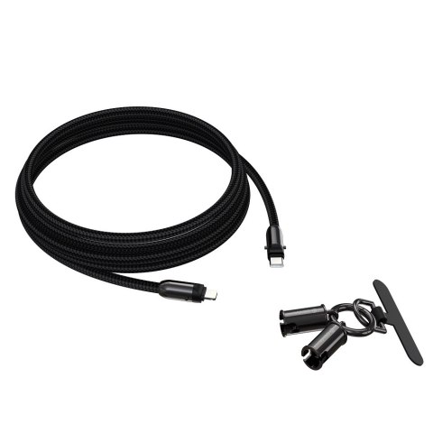 Devia kabel uniwersalna smycz 2w1 PD USB-C - Lightning 1,2 m 27W czarny