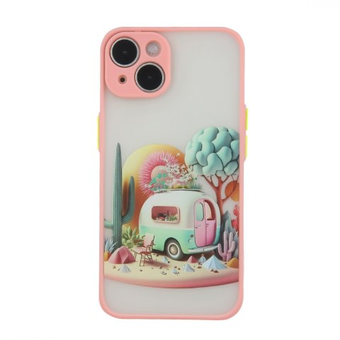 Nakładka Ultra Trendy do iPhone 14 6,1" Travel różowa
