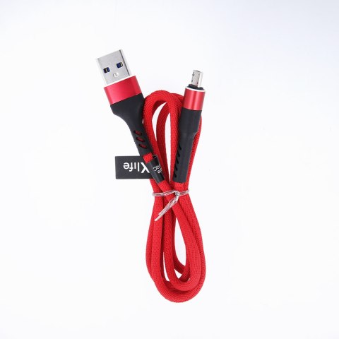 Maxlife kabel MXUC-01 USB - USB-C 1,0 m 2A czerwony nylonowy