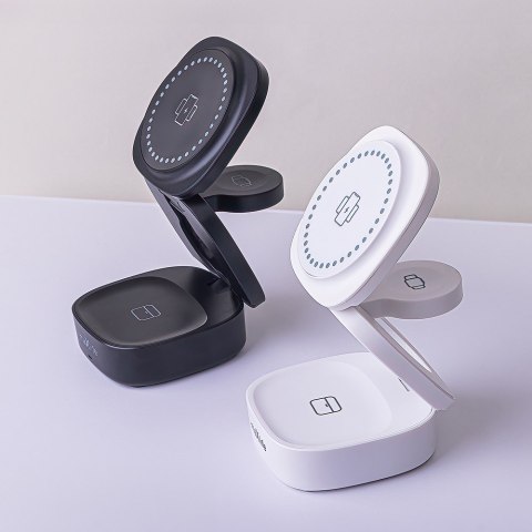 Maxlife ładowarka bezprzewodowa magnetyczna MXWC-06 15W biała 3w1