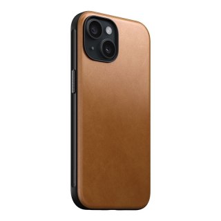 Nomad Modern Leather etui do iPhone 15 6,1" jasnobrązowe