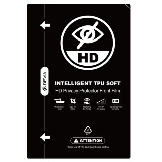 Devia Zestaw folii anticrash prywatyzująca HD do maszyny tnącej 10szt na smartfony na ekran