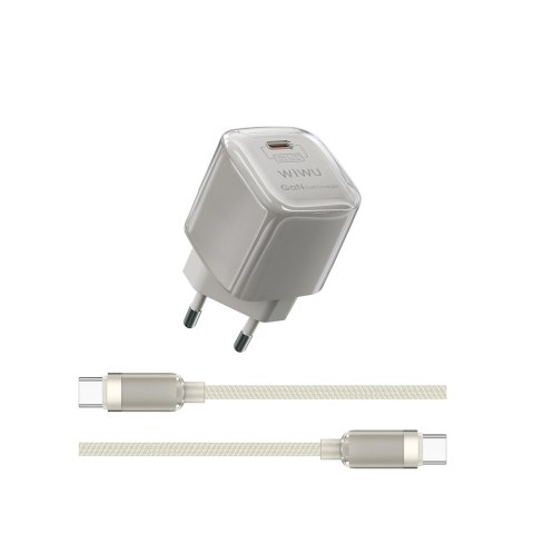 WIWU ładowarka Jello 20W GaN Charger Sets Wi-U016 C-C, EU Plug