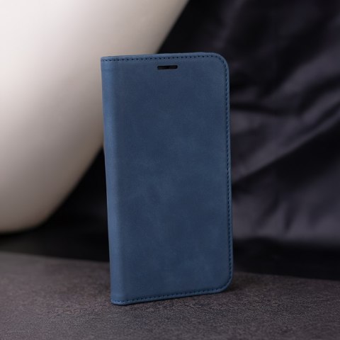 Etui Smart Suede do Samsung Galaxy A15 4G / A15 5G granatowe