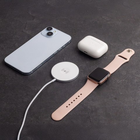 Forever ładowarka bezprzewodowa magnetyczna MAWC-400 15W biała 3w1