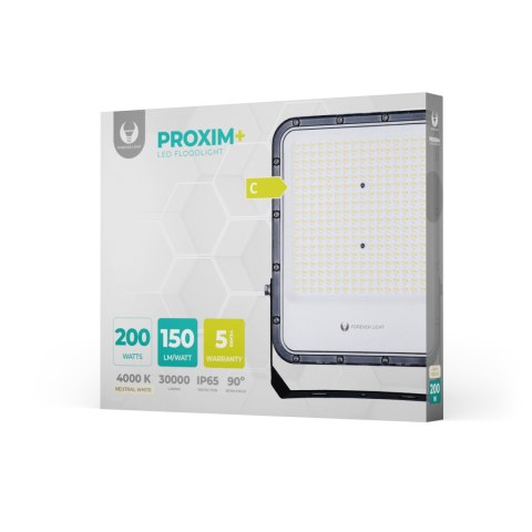 Naświetlacz LED PROXIM+ 200W 4000K 30000lm 230V IP65 Forever Light 150lm/W 5 lat gwarancji