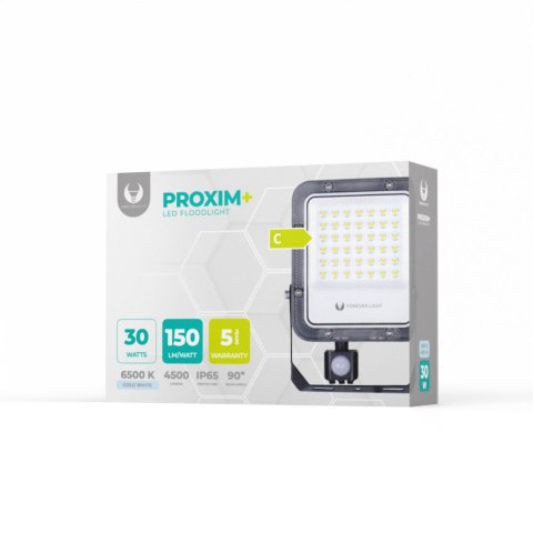 Naświetlacz LED PROXIM+ 30W 6500K 4500lm PIR 230V IP65 Forever Light 150lm/W 5 lat gwarancji