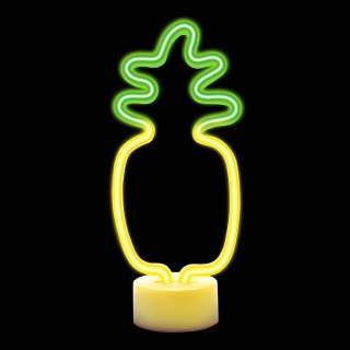 Neon na podstawce LED ANANAS pomarańczowo zielony USB-C FSC-12 Forever Light