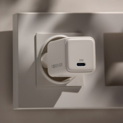Forever ładowarka sieciowa GaN PD TC-08-20C 1x USB-C 20W biała