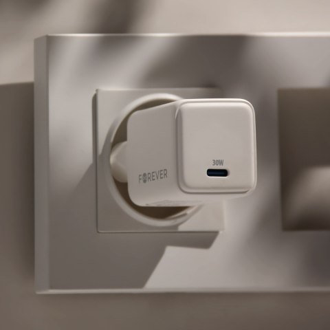 Forever ładowarka sieciowa GaN PD TC-08-30C 1x USB-C 30W biała
