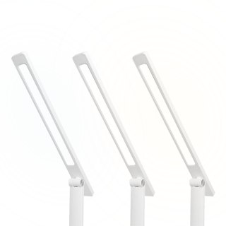 Lampka biurkowa LED 10W, 3000/4500/6000K, ładowanie indukcyjne, dotykowa, ściemniacz, biała, LTC