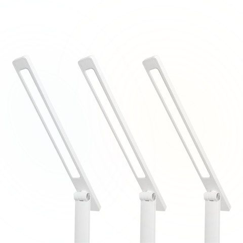 Lampka biurkowa LED 10W, 3000/4500/6000K, ładowanie indukcyjne, dotykowa, ściemniacz, biała, LTC