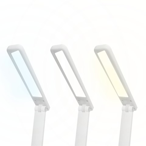 Lampka biurkowa LED 3W, 3000/4500/6000K, regulowana, 1200mAh, biała, LTC