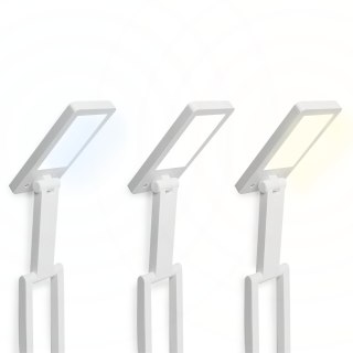 Lampka biurkowa LED składana, 3000/4500/6000K, dotykowa, 1200mAh, biała, LTC