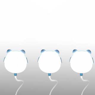 Lampka nocna LED miś 3W, 3000/4500/6000K, regulowana, 1200mAh, niebieska, LTC