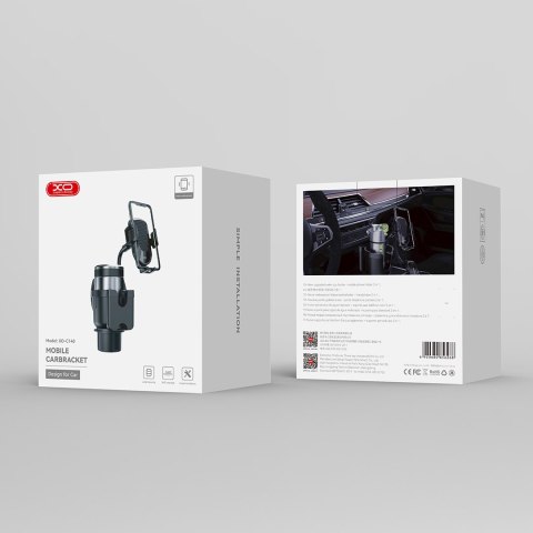 XO uchwyt samochodowy C140 czarny do uchwytu kubka