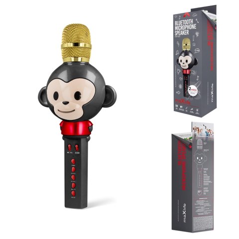 Maxlife mikrofon z głośnikiem BT Animal MX-100 czarny