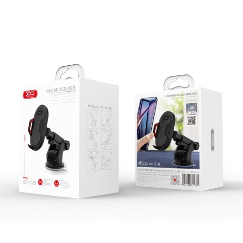 XO uchwyt samochodowy C39 czarny z przyssawką