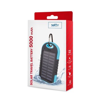 Power bank solarny Setty 5000 mAh niebieski R