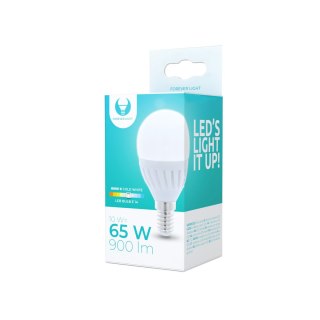 Żarówka LED E14 G45 10W 230V 6000K 900lm ceramiczna Forever Light