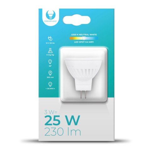 Żarówka LED G4 MR11 3W 12V 4500K 230lm Forever Light