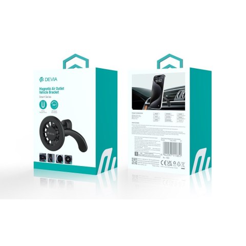 Devia uchwyt samochodowy ES084 magnetyczny czarny do kratki