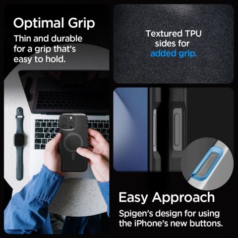 Spigen nakładka Core Armor Mag MagSafe do iPhone 16 Pro Max 6,9" matowa czarna