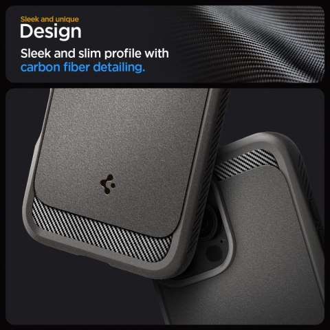 Spigen nakładka Rugged Armor Mag MagSafe do iPhone 16 Pro Max 6,9" szara