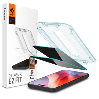 Spigen szkło hartowane Glas.TR "EZ Fit" 2-Pack do iPhone 16 Pro 6,3" privacy