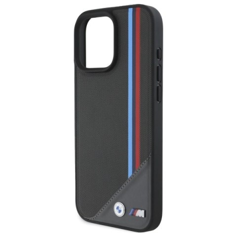 BMW nakładka do iPhone 16 Pro Max 6,9" BMHMP16X23PUTRA Hardcase M Meshed Tricolor Stripes MagSafe antracyt
