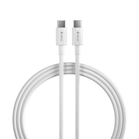 Devia ładowarka sieciowa Extreme PD GaN 65W 2x USB-C 1x USB biała + kabel USB-C - USB-C do laptopa