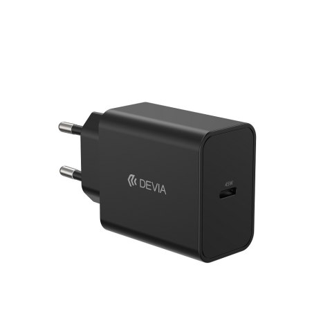 Devia ładowarka sieciowa Rocket PD 45W 1x USB-C czarna + kabel USB-C - USB-C