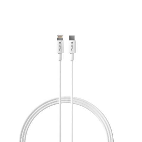 Devia ładowarka sieciowa Smart PD GaN 30W 1x USB-C biała + kabel USB-C - Lightning
