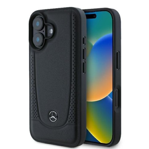 Mercedes nakładka do iPhone 16 6,1" MEHCP16SARMBK Hardcase Leather Urban czarna