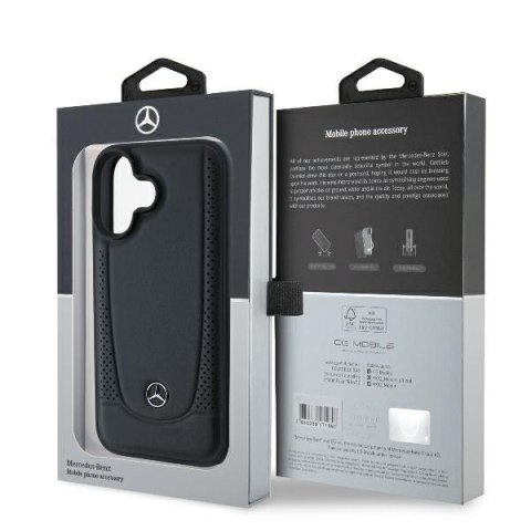 Mercedes nakładka do iPhone 16 6,1" MEHCP16SARMBK Hardcase Leather Urban czarna