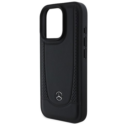 Mercedes nakładka do iPhone 16 Pro 6,3" MEHCP16LARMBK Hardcase Leather Urban czarna