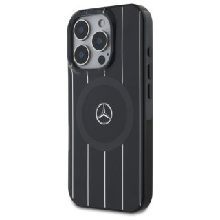 Mercedes nakładka do iPhone 16 Pro 6,3" MEHMP16L23HRSK Hardcase MB Double Layer Crossed Lines MagSafe czarna