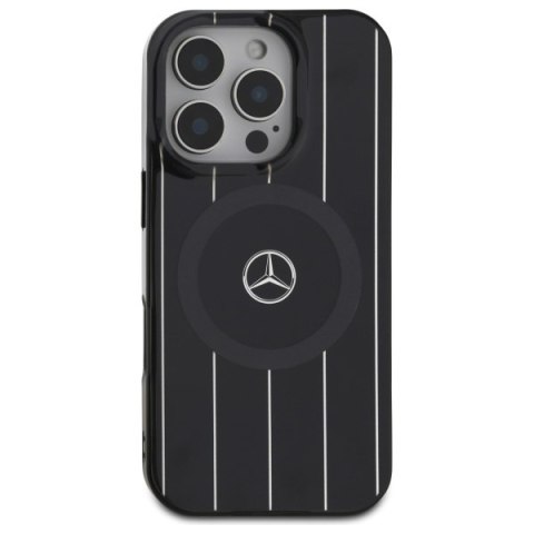 Mercedes nakładka do iPhone 16 Pro 6,3" MEHMP16L23HRSK Hardcase MB Double Layer Crossed Lines MagSafe czarna
