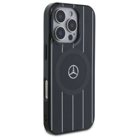 Mercedes nakładka do iPhone 16 Pro 6,3" MEHMP16L23HRSK Hardcase MB Double Layer Crossed Lines MagSafe czarna