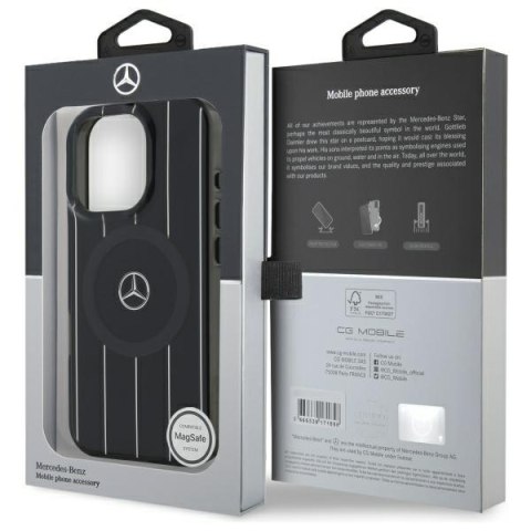 Mercedes nakładka do iPhone 16 Pro 6,3" MEHMP16L23HRSK Hardcase MB Double Layer Crossed Lines MagSafe czarna