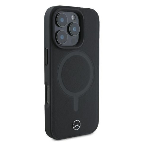 Mercedes nakładka do iPhone 16 Pro 6,3" MEHMP16L23RCMK Hardcase Smooth Leather MagSafe czarna