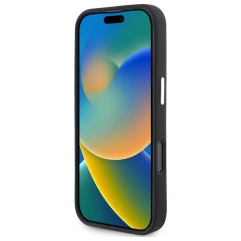 Mercedes nakładka do iPhone 16 Pro 6,3" MEHMP16L23SUMBK Hardcase Silicone Blue Stripe MagSafe czarna