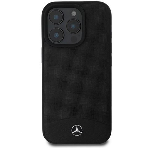 Mercedes nakładka do iPhone 16 Pro Max 6,9" MEHMP16X23RBARK Hardcase Textured And Plain Leather MagSafe czarna