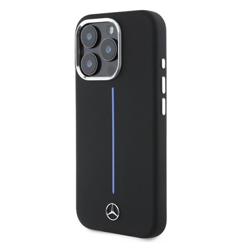 Mercedes nakładka do iPhone 16 Pro Max 6,9" MEHMP16X23SUMBK Hardcase Silicone Blue Stripe MagSafe czarna