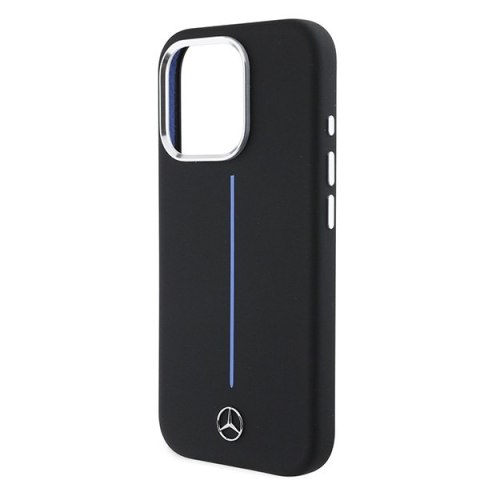 Mercedes nakładka do iPhone 16 Pro Max 6,9" MEHMP16X23SUMBK Hardcase Silicone Blue Stripe MagSafe czarna