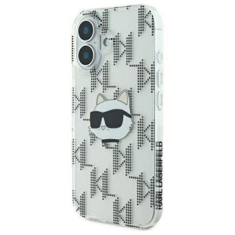 Karl Lagerfeld nakładka do iPhone 16 6,1" KLHCP16SHKLPCHT przezroczysta Hardcase IML Choupette Head Electroplated