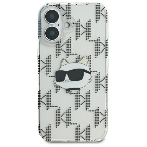 Karl Lagerfeld nakładka do iPhone 16 6,1" KLHCP16SHKLPCHT przezroczysta Hardcase IML Choupette Head Electroplated